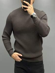 Suéteres de punto de talla grande antiarrugas y transpirables de calidad superior para hombre para invierno, precio al por mayor de tamaño personalizado - Product Image 5