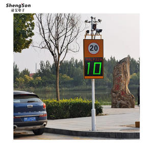 Panneau de signalisation routière LED solaire extérieur sur pied <span class=keywords><strong>en</strong></span> acier galvanisé avec film réfléchissant de troisième qualité pour la circulation routière - Product Image 3