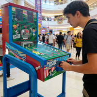 Distributeur automatique de monnaie à thème football amusant en acrylique, console de jeu de football interactive pour enfants ZENJET