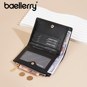 กระเป๋าใส่เหรียญขนาดเล็กสำหรับผู้หญิง Baellerry ลายทอสีสันตัดกัน ดีไซน์ซิป ใช้ได้ทุกวัน - Product Image 2