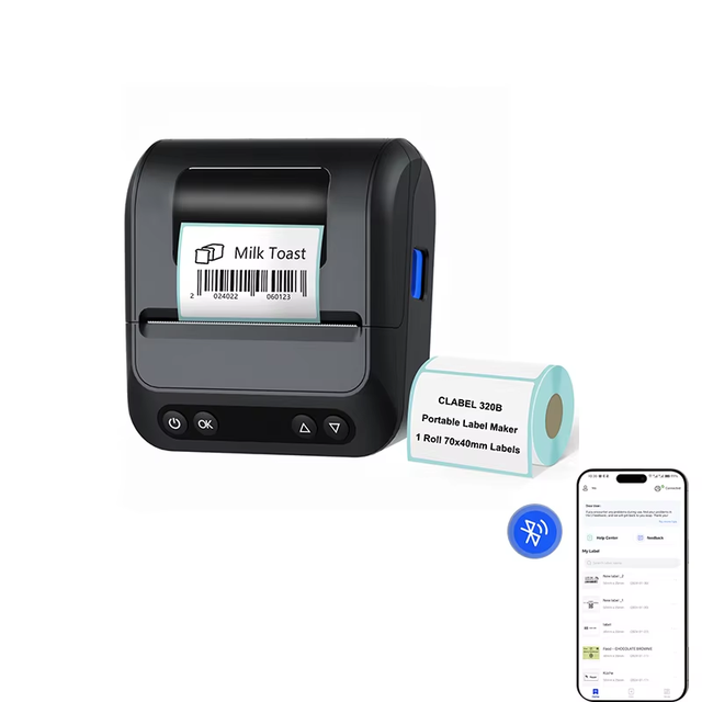 Label Thermal Printer,320b Maximum Print Width 80 mm 203 DPI (8dots/mm) Supermarket Pricemini Thermal Label Printer