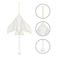 Attrape-soleil Décoration de fenêtre pour la maison et le jardin – Vente chaude – Décoration en cristal naturel – Artisanat en verre Tiffany – Colombe de la paix