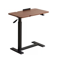 Bureau mobile pneumatique moderne réglable en hauteur avec pieds en MDF et métal pour le bureau et la chambre à coucher