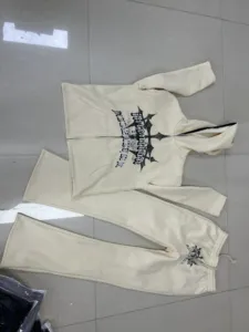 Biểu Tượng Tùy Chỉnh Axit Rửa Sạch Sweatsuit Mặt Trời Faded Vintage Tracksuit Thạch 480 GSM Zip up Hoodie Set Axit Rửa Tracksuit - Product Image 4