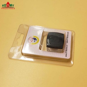 PET//PVC plastic clamshell with blister card for electronic products from Shenzhen, double sided display clamshell