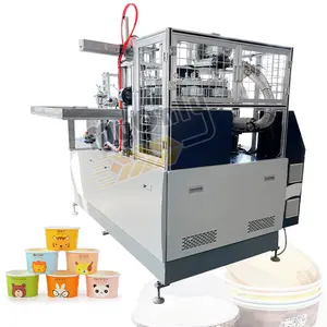 Machine automatique de fabrication de gobelets et bols en papier kraft, 70 pièces/min