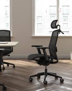 Chaise de bureau ergonomique pivotante moderne de haute qualité avec appuie-tête réglable en hauteur, structure métallique robuste pour personnes corpulentes - Product Image 4