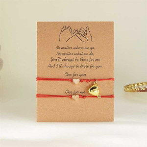 Vendita calda Trending braccialetto di fascino da donna fatto a mano in pelle con pietra a cuore di cristallo all'ingrosso della catena di moda braccialetti - Product Image 1