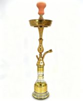 Ensemble de chicha égyptienne dorée, en alliage de zinc, chicha, sheesha, narguilé, kit de chicha arabe de luxe complet avec bol, tuyau et pinces