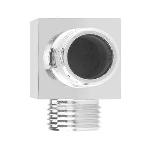 Wall Outlet Elbow G1/2 Solid Brass Square <b>Hand</b> Shower Outlet Elbow Handheld Shower Hose Connector for Home Bathroom Hotel - Product Image 4