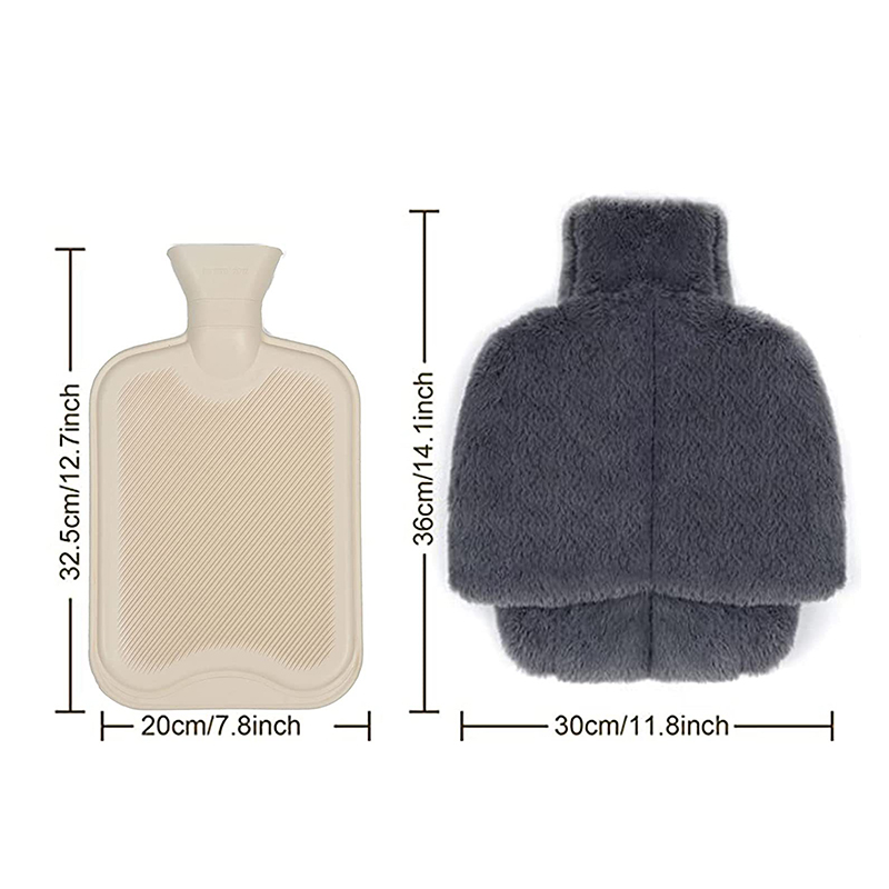 custom hot compress 2000ml large plush foot hot water bottles for massage