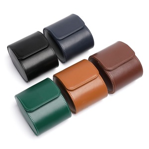 Wholesale Luxury 1 2 3 Slots PU Leather <b>Watch</b> Roll <b>Case</b> Custom Logo Embossed Travel <b>Watch</b> Box with Button Wristwatch Organizer - Product Image 6