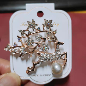 Broche de Boda al por Mayor, Clip para Bufanda con Perlas y Diamantes, Diseño Floral Estilo Coreano, Accesorio de Alta Gama para Prendas Exteriores - Product Image 4