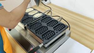 <span class=keywords><strong>Gaufrier</strong></span> antiadhésif commercial de crème glacée pour la gaufre de petite entreprise sur la machine de gaufre de <span class=keywords><strong>forme</strong></span> de peigne de miel de bâton - Product Image 2