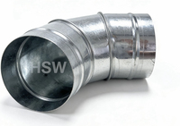 Accessoires pour conduits d'évacuation, coude à 45/90 degrés, système de ventilation CVC, conduit de ventilation