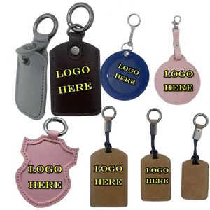 Porte-clés en cuir PU de qualité supérieure avec anneau métallique - Porte-clés personnalisé avec logo pour cadeaux d'entreprise et promotions - Product Image 1