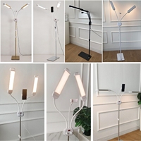Kit d'éclairage LED professionnel pour studio, lampe à double bras pour cils, support de téléphone, lumière de sol dimmable 3000-6000K, CRI 97+ pour salon de beauté