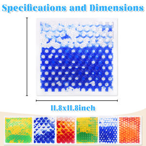 6 adet anti-kayma sıvı duyusal yer karosu eğitici oyuncak çocuk sakinleştirilmesi için bakım duyusal deneyim teşvik - Product Image 4