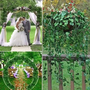 Artificial Ivy Vines 12 Pothos Green <b>Leaves</b> <b>Decorations</b> For Indoor Outdoor Hanging Garland Plant <b>Wall</b> <b>Decoration</b> - Product Image 3