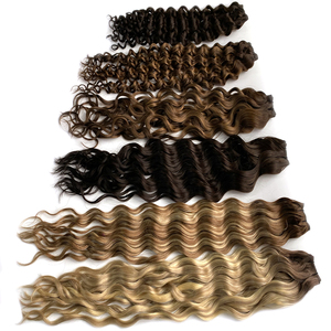 Extensiones de Cabello Remy Europeo con Doble Trama, Teñidas, con Textura de Ondas de Agua Rizadas, Color <span class=keywords><strong>Balayage</strong></span>, Todos los Colores Disponibles - Product Image 4