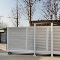 Portail Coulissant Cantilever en Alliage d'Aluminium de Haute Qualité pour Villa, Portail d'Entrée Électrique pour Allée, Portail de Propriété avec Confidentialité Renforcée
