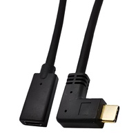 Vergoldetes Metall USB Typ-C Stecker auf Stecker Verlängerungskabel USB 3.1 Winkelstecker mit 5A Schnellladung auf Lager