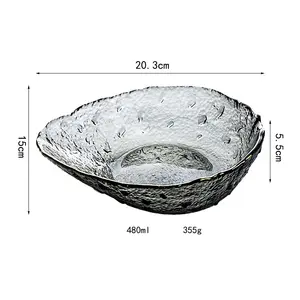 Groothandel Onregelmatige Mengglazen Kom Decoratieve Glazen Fruitschaal Gekleurde Glazen Slakom