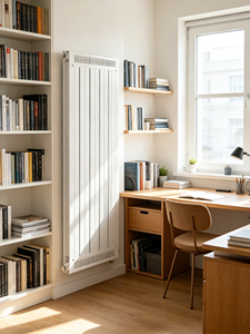 <span class=keywords><strong>Radiateur</strong></span> à panneaux ventilés blancs, <span class=keywords><strong>chauffage</strong></span> <span class=keywords><strong>central</strong></span> horizontal moderne pour la salle à manger et le salon - Product Image 3