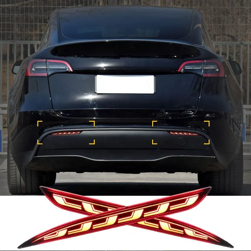 Auto Außen zubehör Hecks toß stangen leuchten Blinker Bremsleuchte Hecks toß stangen reflektor für Tesla Model Y.