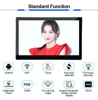 Fábrica OEM 15 15,6 pulgadas Software CMS WIFI Señalización digital Montaje en pared Pantalla táctil Android Pantalla LCD