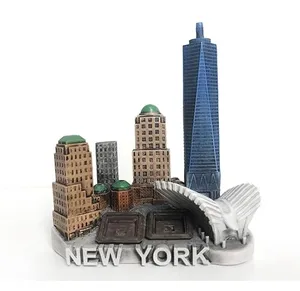 Reçine dünya ticaret merkezi-New York City 3D buzdolabı mıknatısı turistik hediyelik eşya