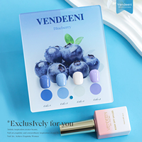 Vendeeni - Juego de Esmaltes de Uñas en Gel UV LED de 4 Colores, Semipermanentes, Sin HEMA, TPO, Marca Privada Personalizada, Suministros Profesionales para Uñas