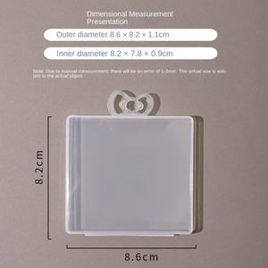 Caja de almacenamiento portátil con doble párpado, tapa de plástico transparente, diseño de encaje Invisible creativo, Cosméticos unidos a prueba de polvo - Product Image 2