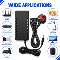 Adaptateur secteur de bureau 24V 4A personnalisé OEM ODM avec prise UK EU AU US pour passerelle domestique, concentrateur Ethernet, ordinateur, écran et équipement audio