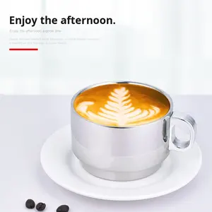 كوب هدايا تجارية مخصص صديق للبيئة من الفولاذ المقاوم للصدأ 304، كوب للقهوة والبيرة بتصميم عصري شامل - Product Image 1