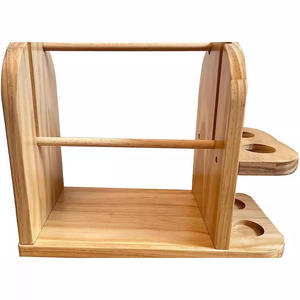 กระดานถักโครเชต์ไม้ไผ่สำหรับครัวเรือนของคุณยายกระดานถักสองชั้นและแผ่นรองถักแบบรูเรียบง่าย - Product Image 3