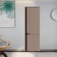 Porte en bois massif écologique certifiée CE ISO, résistante aux explosions et aux balles, finition par transfert thermique pour villa, hôtel, hôpital, école