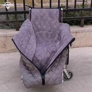 Couverture chauffante d'hiver pour <span class=keywords><strong>fauteuil</strong></span> <span class=keywords><strong>roulant</strong></span>, couvre-jambes douillet en polaire coupe-vent avec fermeture éclair pour réchauffer les jambes et le bas du corps des personnes âgées - Product Image 6