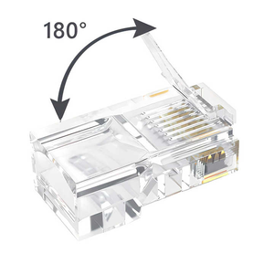 Vàng-mạ hàng tăng gấp đôi dòng lỗ RJ45 Modular nối cắm Cat6/CAT5E cáp với vật liệu đồng thau FTP tiêu chuẩn ODM Nhà cung cấp - Product Image 1