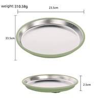 Assiette en silicone pour bébé sans BPA, non toxique, de qualité alimentaire, avec compartiments, ventouse, bol pour enfants, ensemble d'alimentation en acier inoxydable