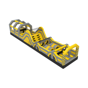 Pista de Obstáculos Inflable Grande Personalizada, Túnel Rodante, Muro de Escalada, PVC de Grado Comercial, Fácil de Instalar, Capacidad de 500 kg, para Exteriores - Product Image 1
