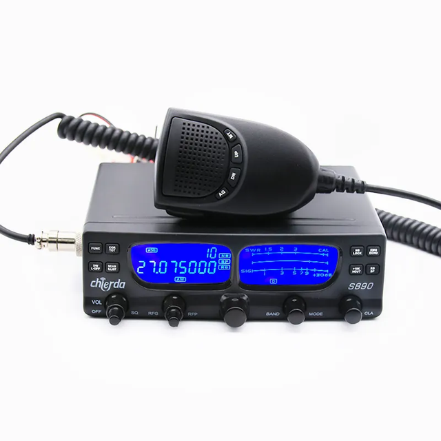 Chierda S890 SSB Mobile Radio 27MHz CB Car Radio with AM/FM/USB/LSB/PA 25W Output AI Noise Reduction IPX-1 Water Resistant