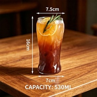 Mug à café en verre transparent épaissi, tasse à espresso, latte et Americano de haute qualité pour un usage domestique quotidien