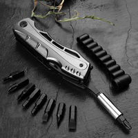 Pince multifonction portable pliable en acier inoxydable pour extérieur, usage domestique, avec couteau et pince à bec effilé, pour survie et camping