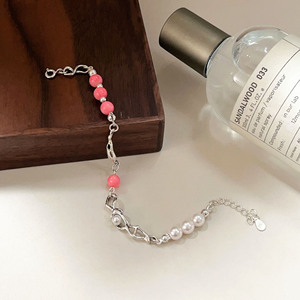 Yinruitai S925 Sterling Silver Coral <b>Beaded</b> <b>Bracelet</b> For Women Gift Jewelry - Product Image 4