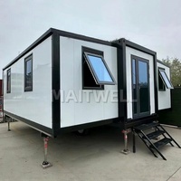 Maison conteneur préfabriquée extensible Europe Maison modulaire pliable compacte 20ft 40ft USA Unité résidentielle durable et isolée