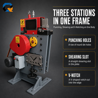 Machine à découper et à poinçonner le métal multifonctionnelle QS 32 Series, machine hydraulique pour tôles et profilés en acier