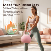 Kettlebell de Cuero PU Suave Relleno de Arena, con Agarre Antideslizante, Base Plana, Diseño Anti-Fugas, Resistente a Caídas, para Gimnasio en Casa y Fitness