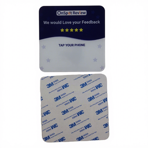 Etiqueta NFC acrílica para mesa de 120x120 mm. Toque para escanear el código QR para realizar pedidos, menú, tarjeta de reseñas de Google. - Product Image 2