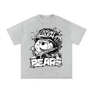 เสื้อยืดสตรีทแวร์ขายส่ง เสื้อยืดโอเวอร์ไซส์ลายอนิเมะ เสื้อถักนิตติ้งเป็นมิตรกับสิ่งแวดล้อม ระบายอากาศได้ดี เสื้อยืด unisex ผู้ผลิต OEM - Product Image 1